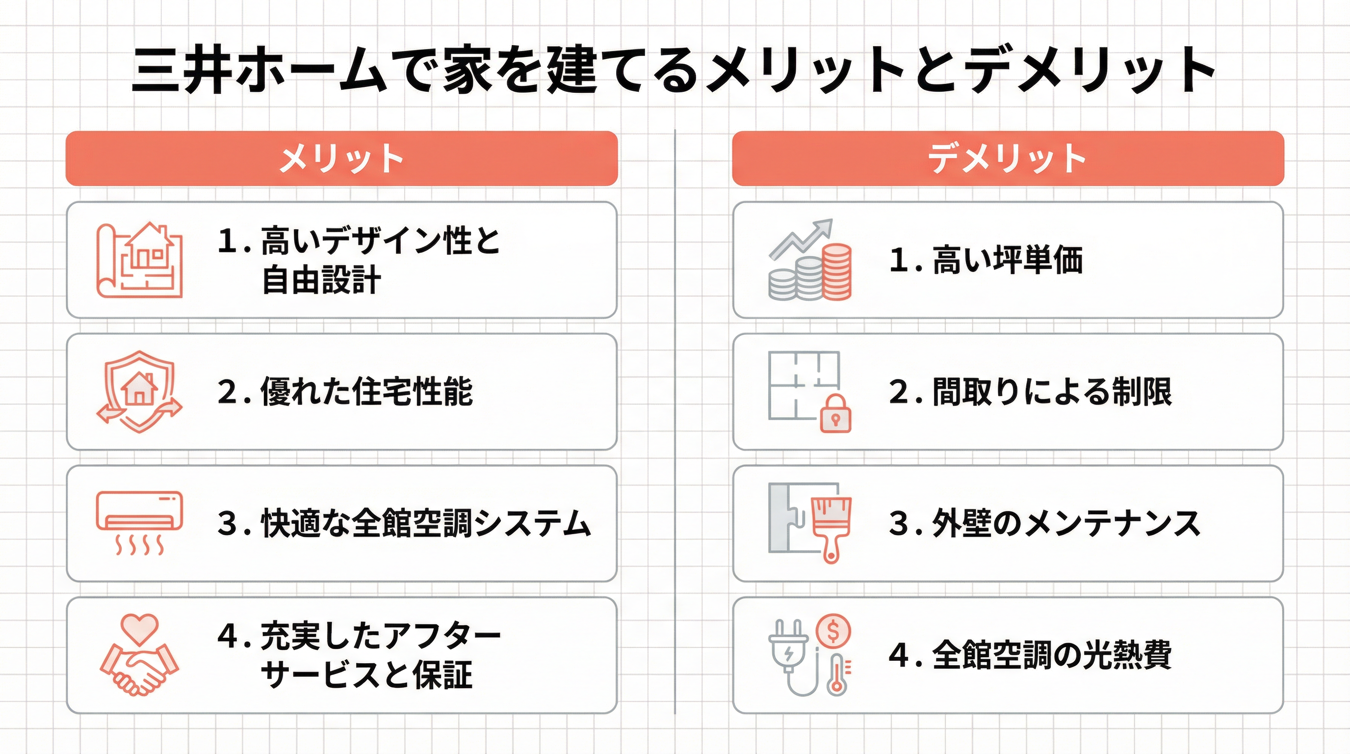 三井ホームで家を建てるメリットとデメリット
