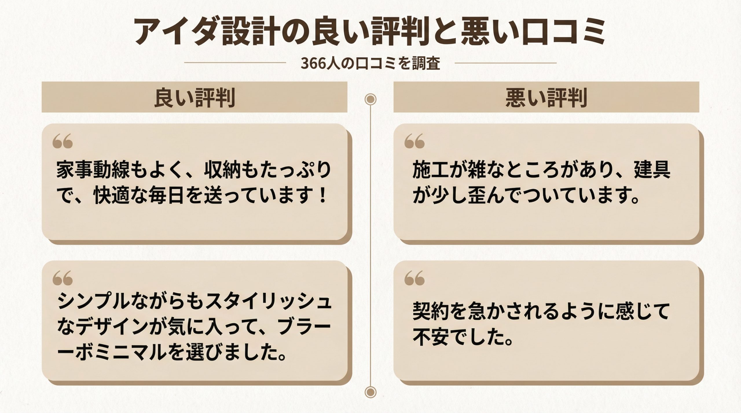 アイダ設計の良い評判と悪い口コミ
