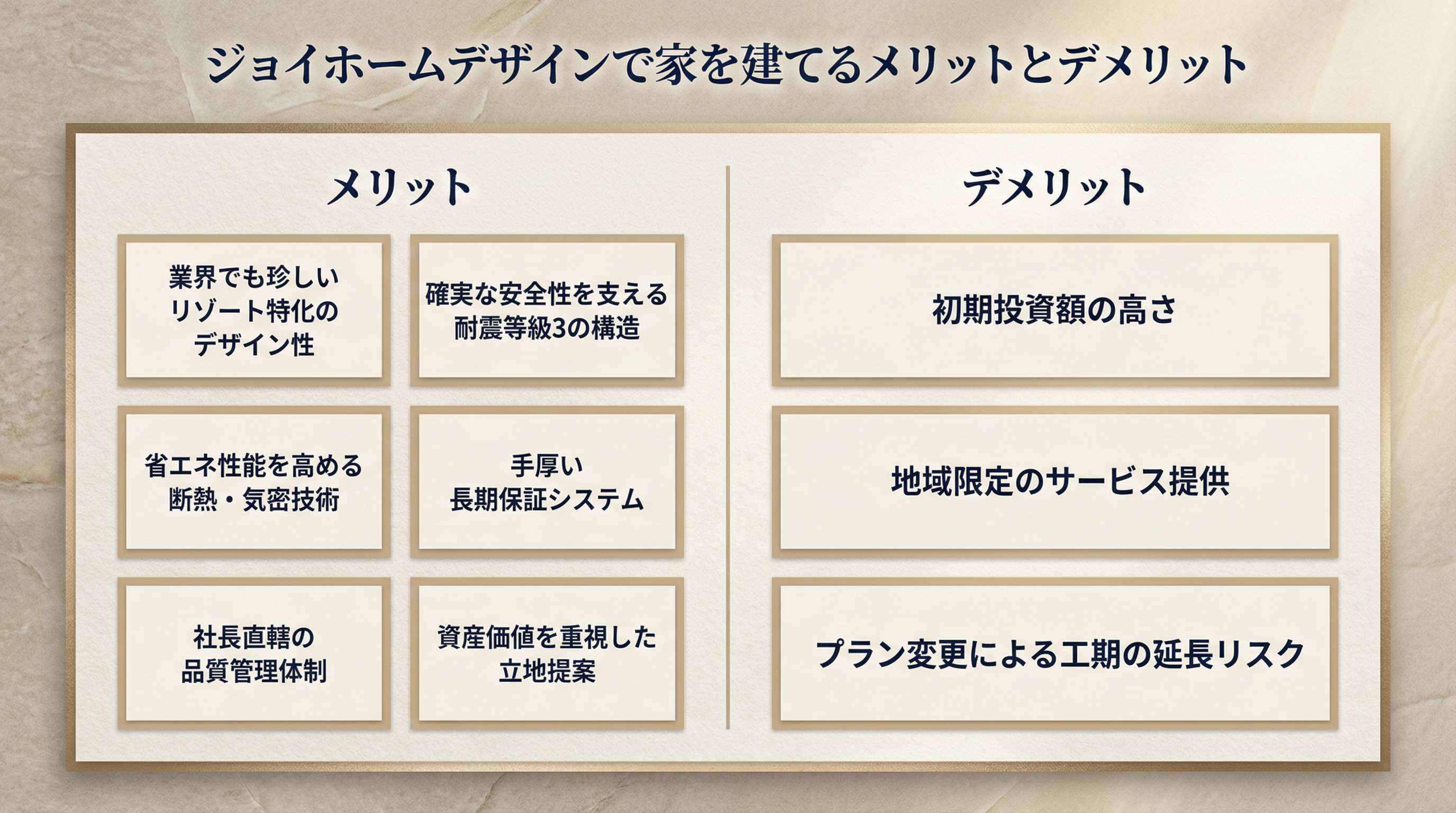 ジョイホームデザインで家を建てるメリットとデメリット