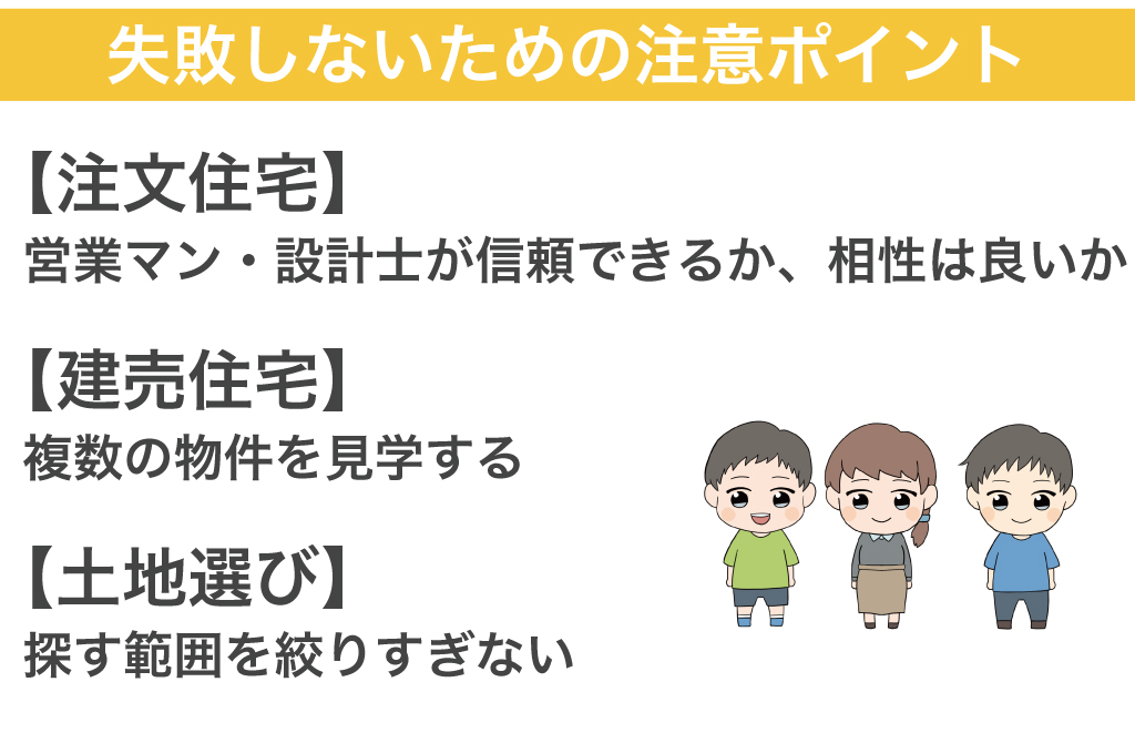 注文住宅・建売・土地選びの失敗しないためのポイント