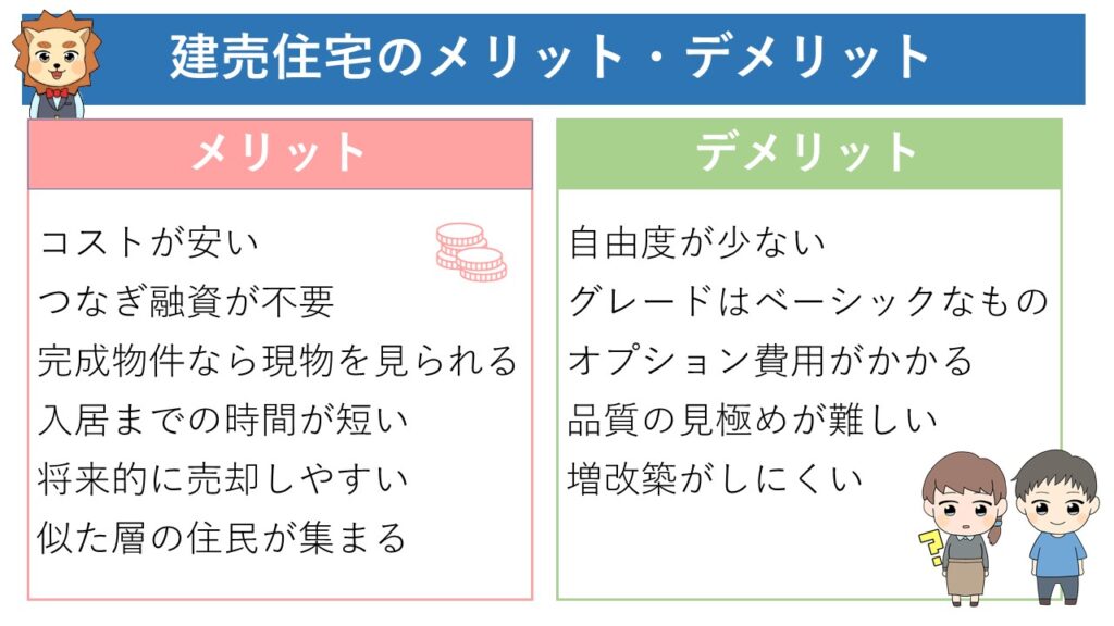 建売住宅のメリット・デメリット