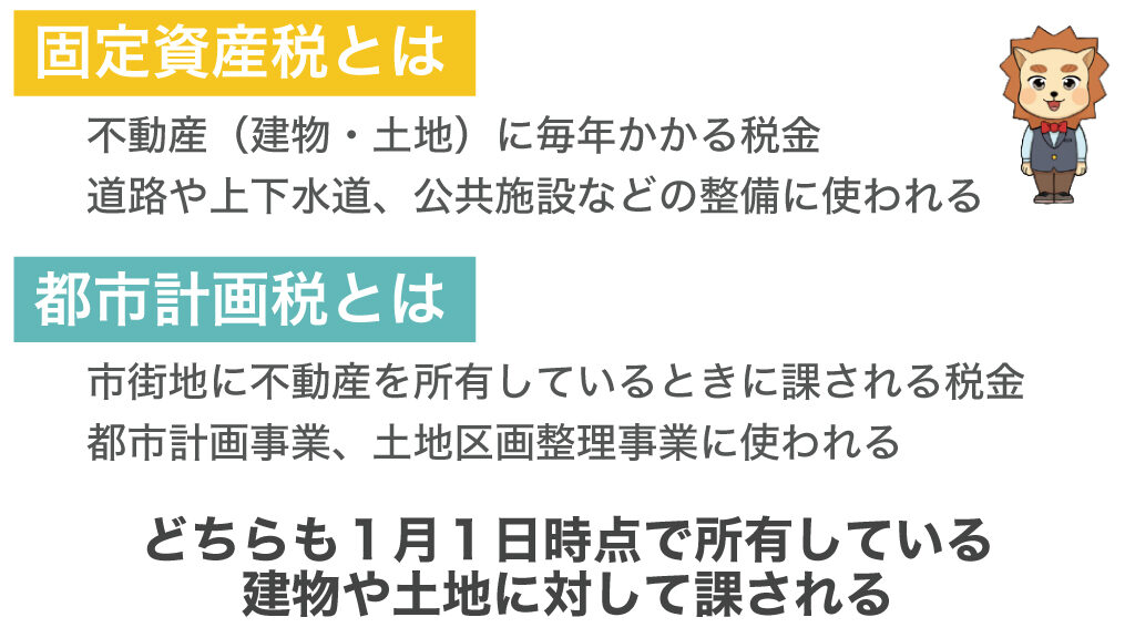 固定資産税、都市計画税とは