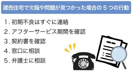 建て売り住宅で欠陥や問題が見つかった場合の5つの行動