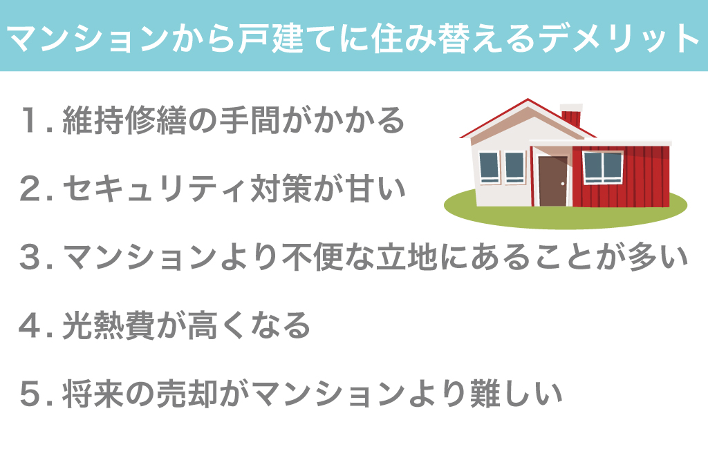 マンションから戸建てに住み替えるデメリット
